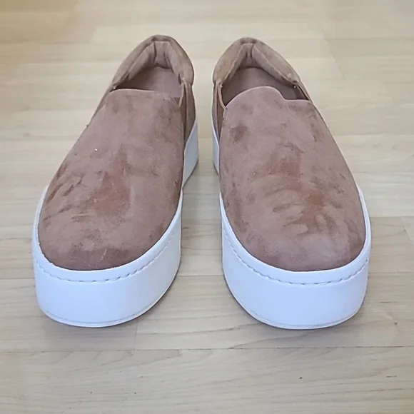 Vince Women's Warren Suede Platform Slip-On Sneakers Size 6